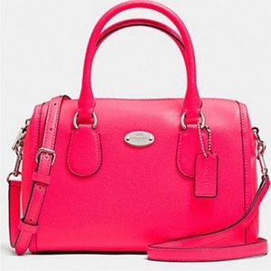 COACH MINI BENNETT NEON PINK SATCHEL